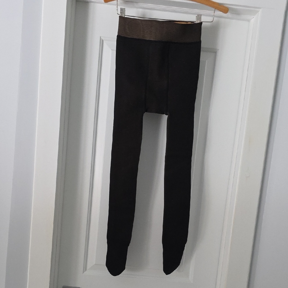 Womens Black Lined Tights for Winter!